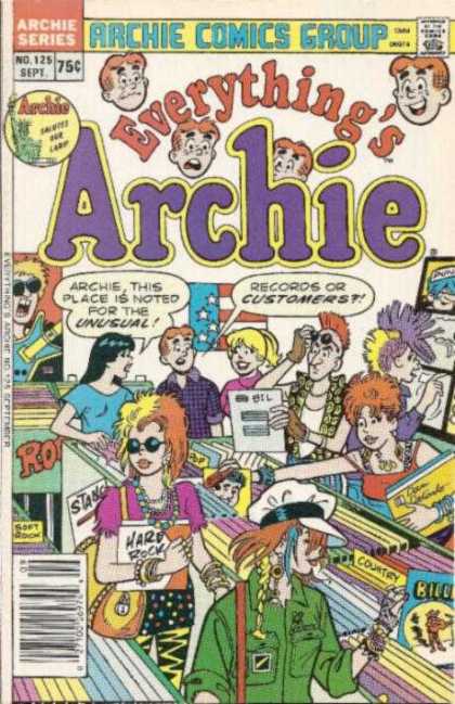 Everything's Archie 125 - Archie Comics Group - White Hat - Hard Rock - Green Shirt - Red Mohawk