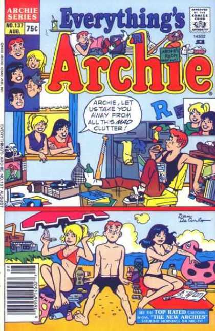 Everything's Archie 137 - Archie Series - Mad Clutter - Top Rated - Beach - Dan De Carlo