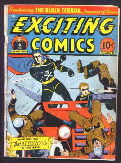 Exciting Comics 15 - The Black Terror - The Liberator - Exciting - War - Fight