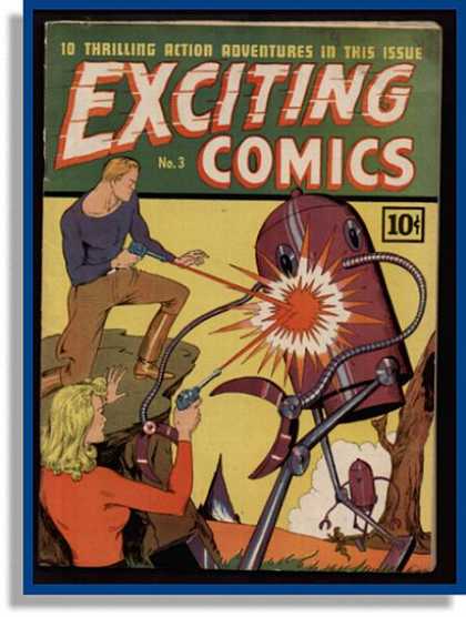Exciting Comics 3 - 10 Thrilling Action Adventures - Robots - Man And Woman - Lasers - No 3