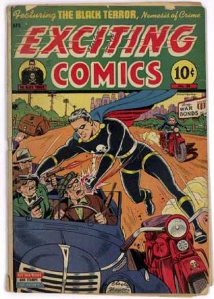 Exciting Comics 38 - The Black Terror - Featuring - Nemesis Of Crime - War Bonds - Bike - Alex Schomburg