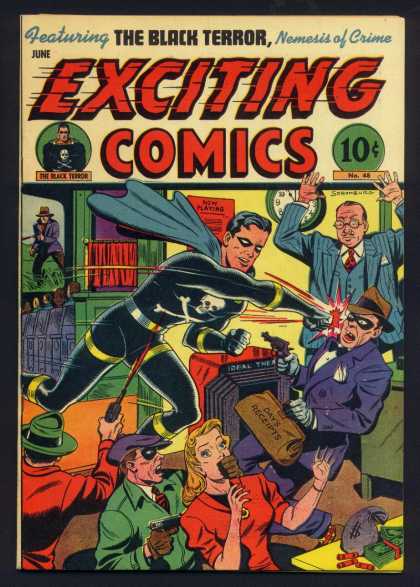 Exciting Comics 48 - The Black Terror - 10 Cents - Nemesis Of Crime - June - Blood