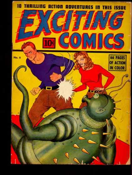 Exciting Comics 6 - Thrilling - Adventure - Action - Female Partner - Thorny Sea Creature