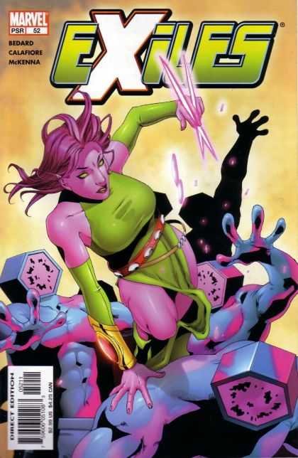 Exiles 52 - Female - Purple Skin - Villains - Green Costume - Gold Wristband