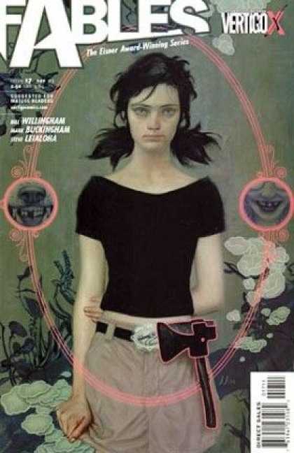 Fables 17 - Girl - Axe - Mouth - Circle - Flowers - James Jean
