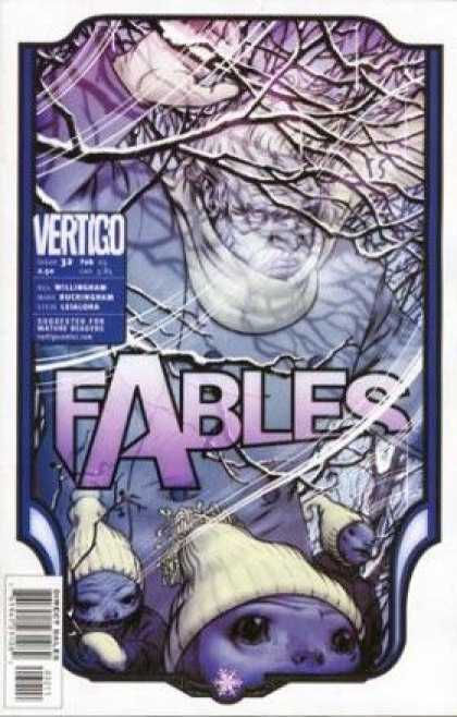Fables 32 - Snow - Bare Trees - White Hats - Blue Faces - Vertigo - James Jean