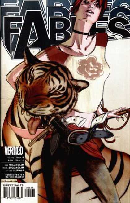 Fables 8 - Adult Comic - Tiger - Small Chested Woman - Pearl Handled Guns - Whip - James Jean