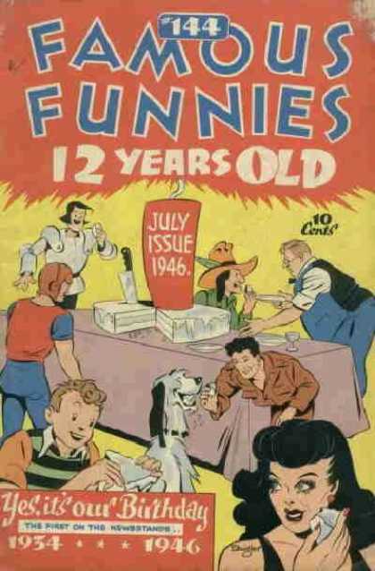 Birthday - Fourth Of July - Independence Day - Cake - Candles Famous Funnies 144 - Birthday - Fourth Of July - Independence Day - Cake - Candles