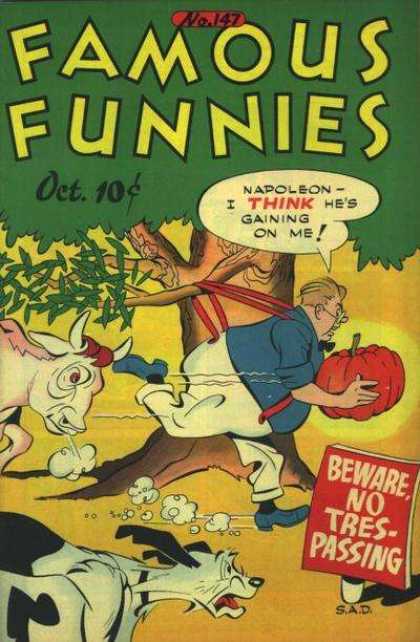 Napoleon - Tree - Suspenders - Pumpkin - Beware Famous Funnies 147 - Napoleon - Tree - Suspenders - Pumpkin - Beware