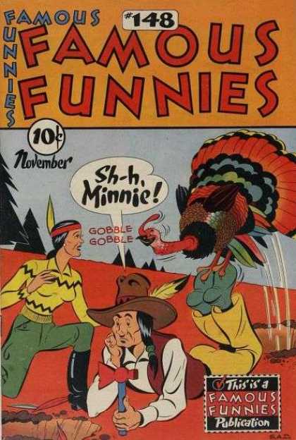 Shh Minnie - November - Turkey - 148 - Gobble Gobble Famous Funnies 148 - Shh Minnie - November - Turkey - 148 - Gobble Gobble