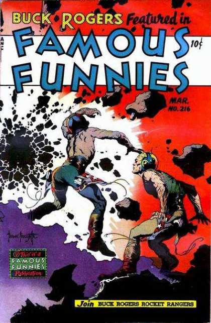 Famous Funnies 216 - Buck Rogers - Rocket Rangers - No 216 - Rocks - Explosion - Frank Frazetta