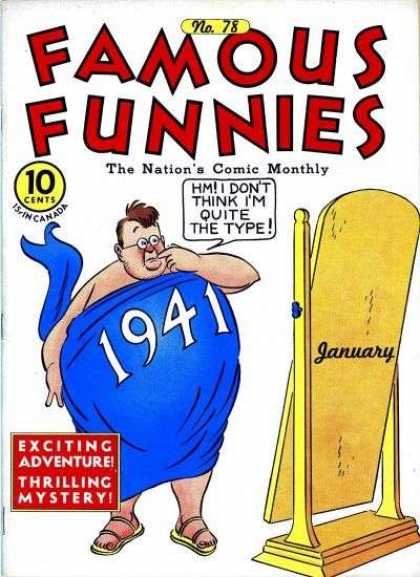 Famous Funnies 78 - January - Military - Fat Man - The Nations Comic Monthly - Mirror