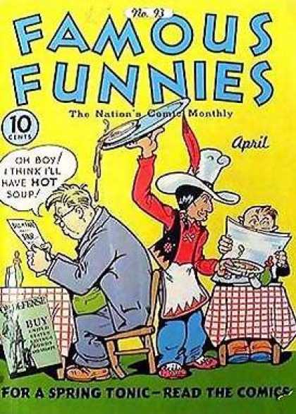 Restaurant - Waiter - Indian - Dinner - Soup Famous Funnies 93 - Restaurant - Waiter - Indian - Dinner - Soup