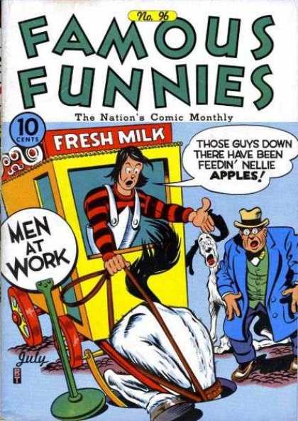 Fresh Milk - Men At Work - Man Hole - Horse - Nellie Famous Funnies 96 - Fresh Milk - Men At Work - Man Hole - Horse - Nellie