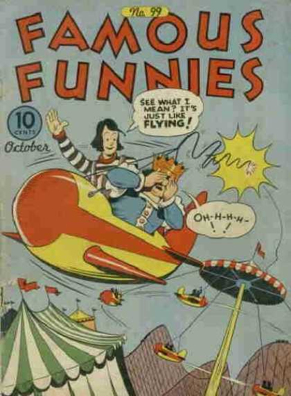 Airplane - Crown - Circus - Ride - Flying Famous Funnies 99 - Airplane - Crown - Circus - Ride - Flying