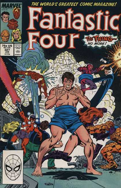 Fantastic Four 327 - Mr Fantastic - Johnny Storm - Magneto - Claw - Thing - Joe Sinnott