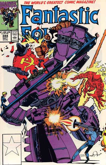 Fantastic Four 344 - Fantastic Four - The Worlds Greatest Comic Magazine - Human Torch - Thing - Invisible Woman - Walter Simonson