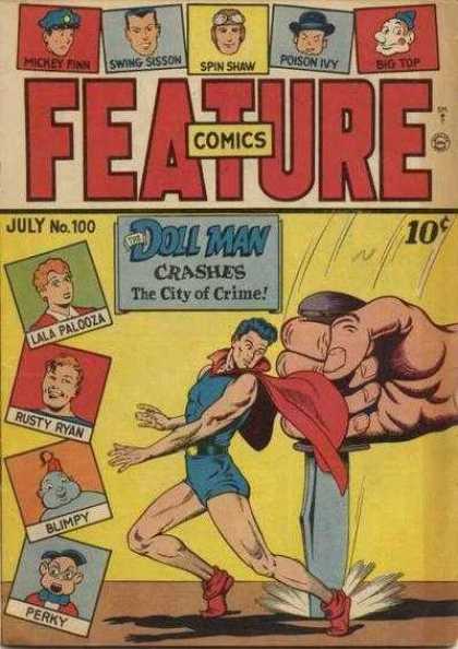 Feature Comics 100 - Doll Man - Knife - Feature Comics - July No 100 - City Of Crime