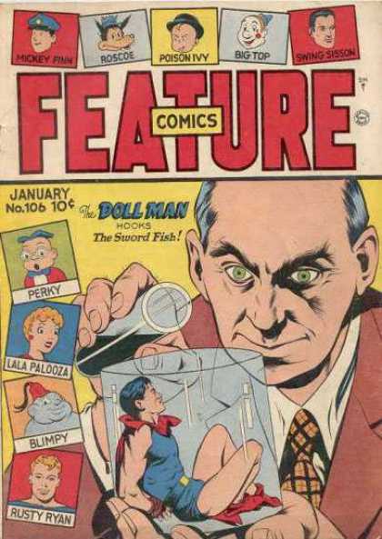 Feature Comics 106 - Doll Man - The Sword Fish - Perky - Lala Palooza - Rusty Ryan
