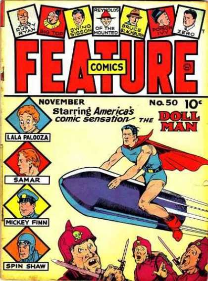 Feature Comics 50 - Hero - Rocket - Enemies - Doll Man - Bullet