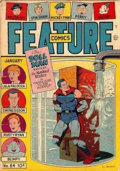 Feature Comics 84 - Spin Shaw - Perky - Mickey Finn - Doll Man Battles - Lala Palooza