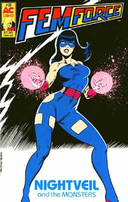 Femforce 11 - Ac Comics - Woman - Superhero - Nightveil - Monsters
