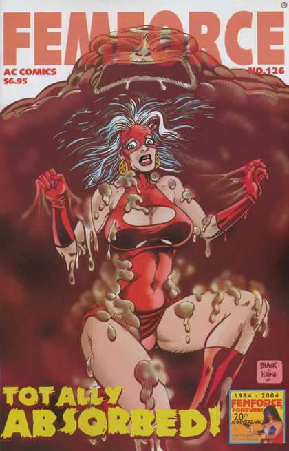 Femforce 126 - Woman - Goo - Red Dress - Big Boobs - Panties Showing