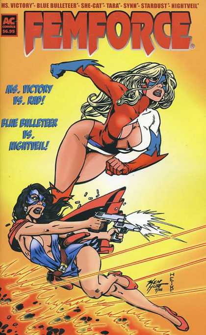 Femforce 138 - Guns - Ms Victory - Blue Bulleteer - Heels