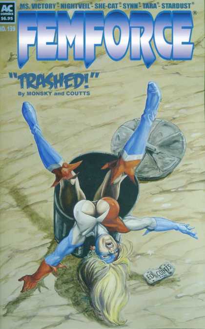 Femforce 139 - Femforce - Trashcan - License Plate - Trashed - Ms Victory