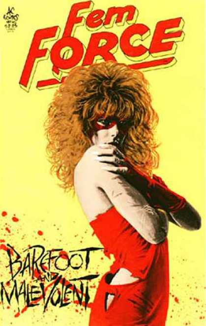 Femforce 16 - Red Eyes - Long Hair - Sharp Nails - Barefoot - Malevolent - Bill Black