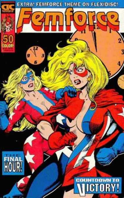 Femforce 50 - 50 Color - Wall Clock - The Final Hour - Countdown To Victory - Theme On Flexidisc - Mark Heike