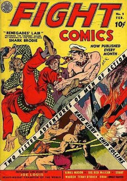 Fight Comics 2 - Renegades Lair - Shark Brodie - Men Of Action - Kayo Kirby - Chip Collins