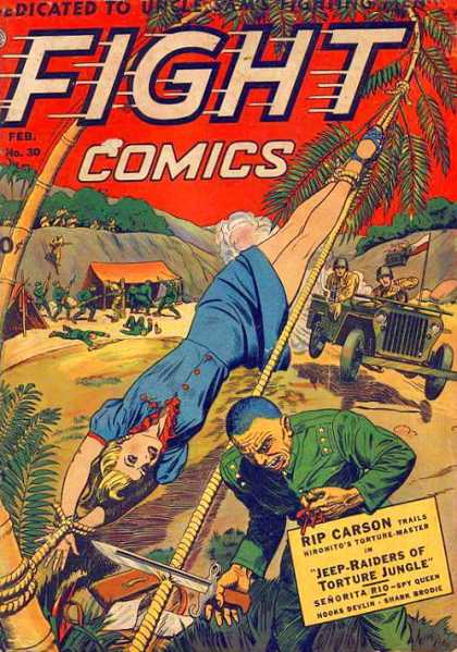 Fight Comics 30 - Jeep-raiders - Torture Jungle - Soldiers - Blond Woman - Rip Carson