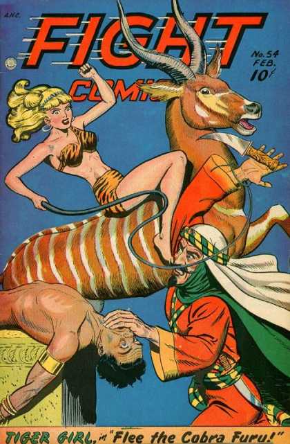 Fight Comics 54 - No 54 Feb 10c - Tiger Girl - Flee - Cobra - Furu