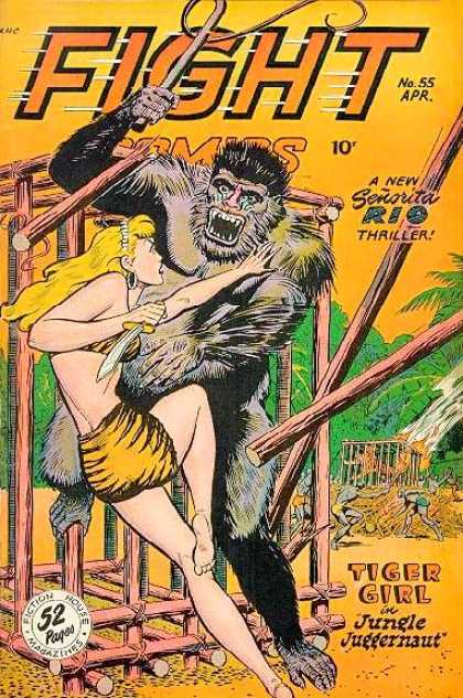 Fight Comics 55 - No 55 - Apr - Tiger Girl - Jungle Juggernaut - A New Senorita Rio Thriller