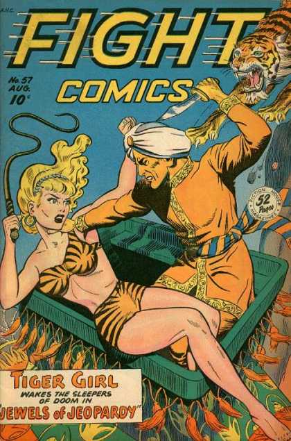 Fight Comics 57 - No57 - Knife - Tiger - Turban - Waving Hair