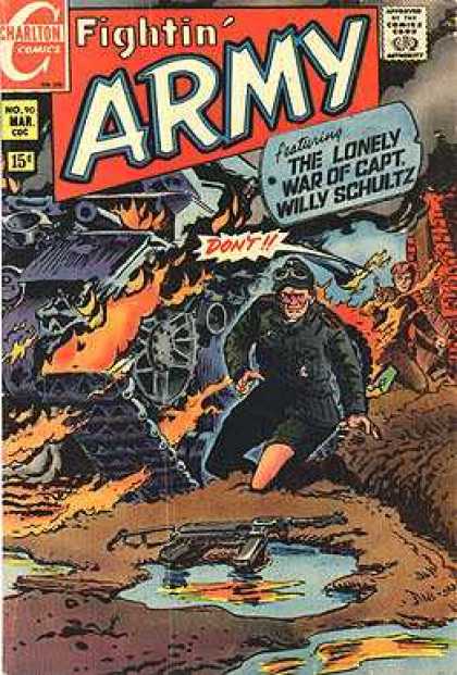 Fightin' Army 90 - The Lonely War Of Capt Willy Schultz - Dont - Machine Gun - Destruction - An Old Man