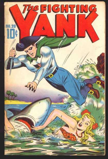 Fighting Yank 20 - Shark - Water - Woman - Sword - Cape