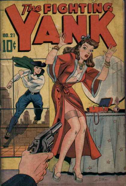 Fighting Yank 21 - Fighting Yank - Woman - Gun - Hero - City