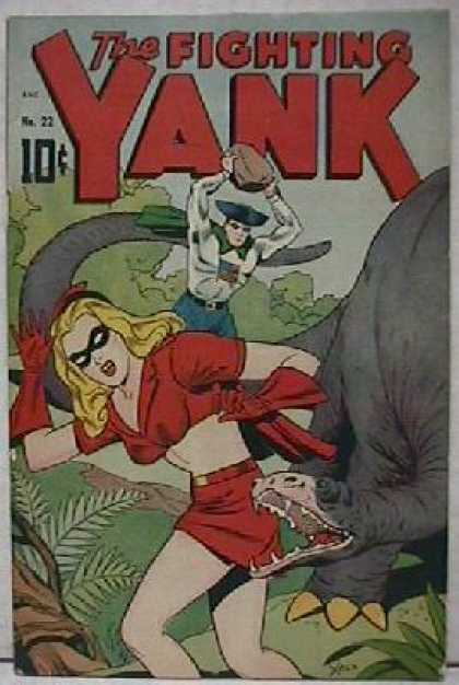 Fighting Yank 22 - Dinosaurs - Silver Age - Masked Heros - Heriones - Patriotic