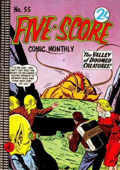 Five-Score 55 - Aliens - Yellow Faces - Man - Woman - Monster