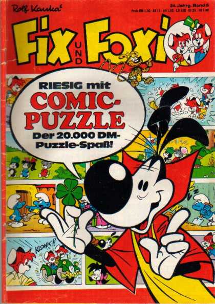 Fix und Foxi 1048 - Puzzle - Smurfs - Dog - Mouse - Clover