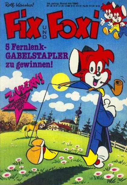 Fix und Foxi 1153 - Rolf Kauka - Fox - Painting - Horse - Grass