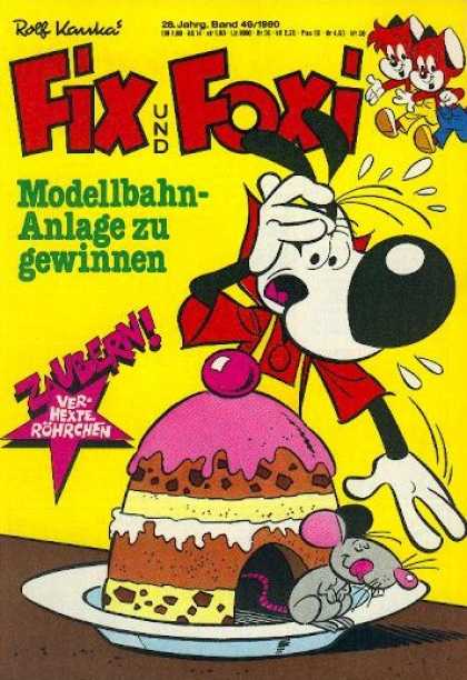 Fix und Foxi 1156 - Rolf Kauka - Cake - Rat - Plate - Modellbahn