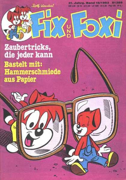 Fix und Foxi 1179 - Fox - Cartoon - Glasses - Miniature Animals - Silly