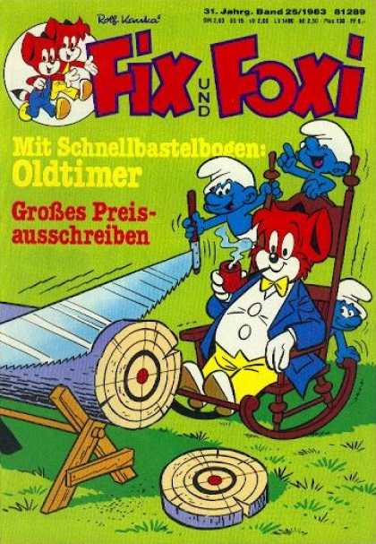 Fix und Foxi 1183 - Smurf - Log - Saw - Chair - Pipe