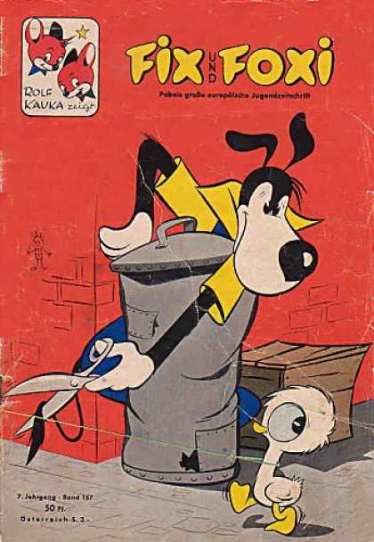 Fix und Foxi 157 - Dog - Rolf Kauka - German Comics - Scissors - Duck