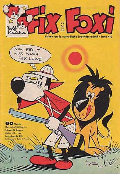 Fix und Foxi 410 - Rolf Kauka - Lion - Rifle - Sun - Dog