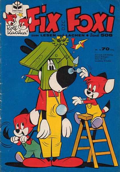 Fix und Foxi 508 - Dog Goes Cuckoo - Foxes Wind Up Dog - Bird Sings - Pendulum Swings - Ladder