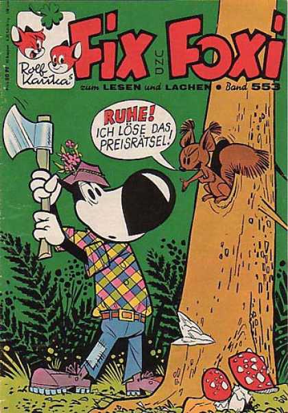 Fix und Foxi 553 - Mushrooms - Tree - Squirrel - Axe - Forest